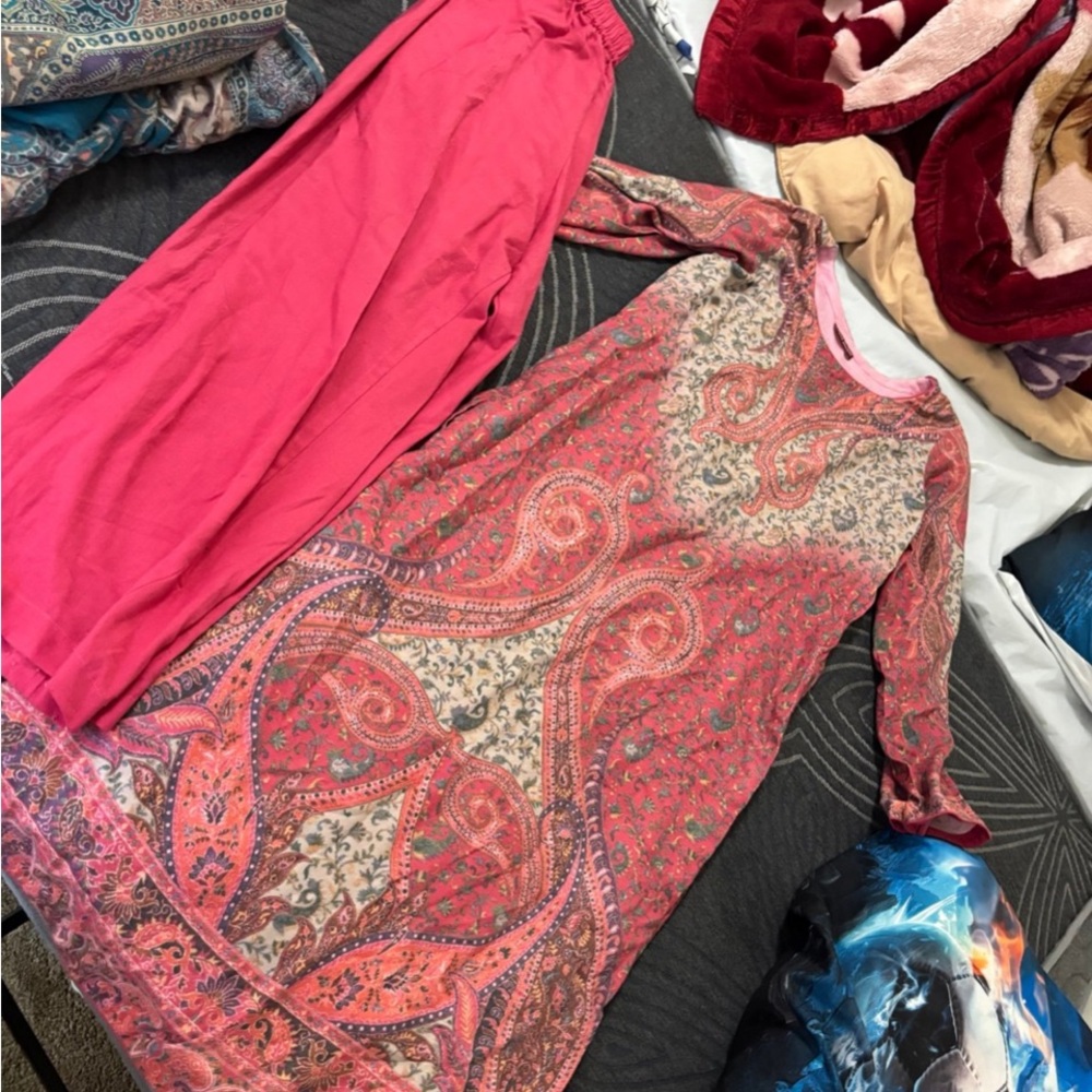 Pashmina wool shalwar kurti set sz medium